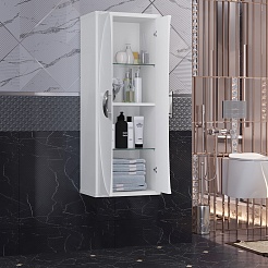 Opadiris Шкаф пенал Ибица 45 подвесной белый/хром – фотография-3